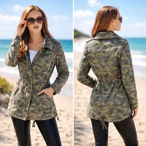 VELVET Women's Camouflage Jacket In Chic Adirondack Style, Med Weight, M